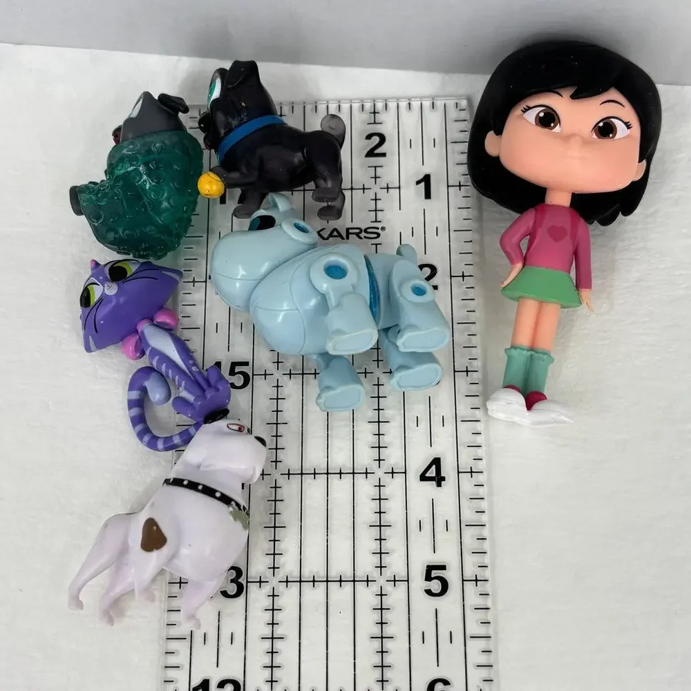 Disney Puppy Dog Pals Doll Chloe‎ Hissy Cat Lot of 6 Action Figure Cake Toppers